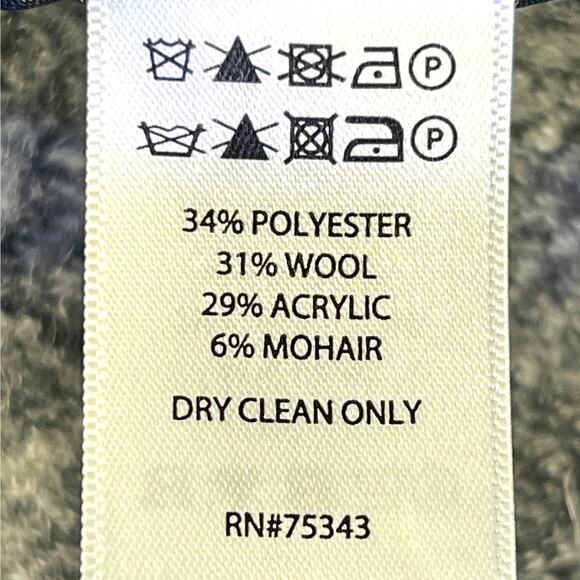 Nanette Lepore Wool Swing Coat Sz Large Gray Wool Mohair Blend Boho Lagenlook - Picture 8 of 13